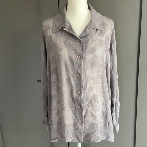 (Sold)Vintage Deane & White Button-Up Blouse 100% Silk - Picture 1 of 6